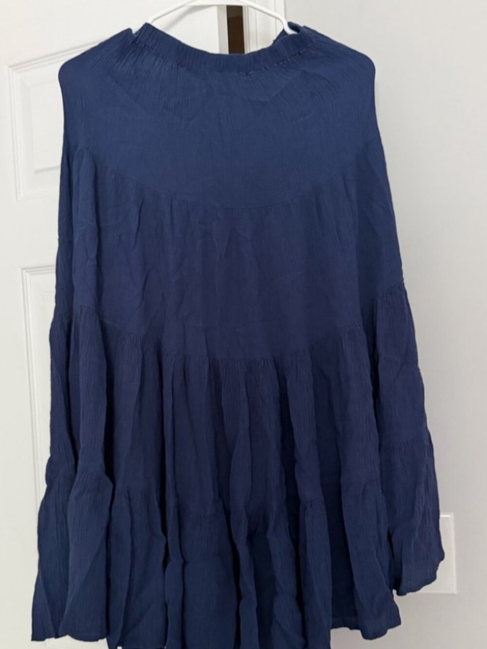 Deep Navy Tiered Maxi Skirt